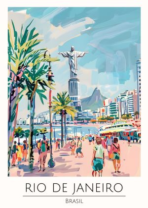 Vibrant Rio de Janeiro Street Scene wall art