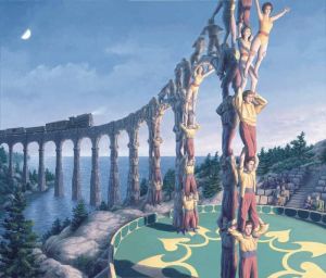 Rob Gonsalves: Acrobatic Engineering wall art