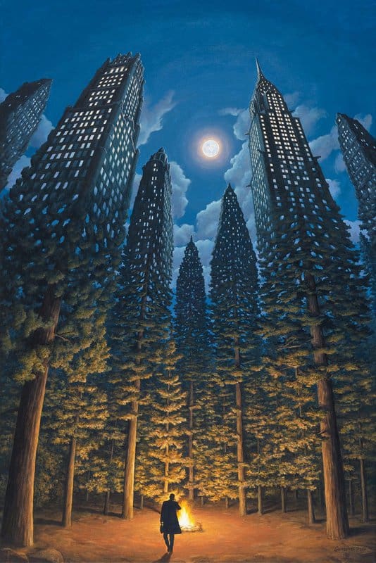 Rob Gonsalves: Arboreal Office premium reproduction