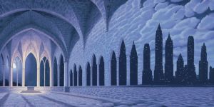 Rob Gonsalves: Cathedral of Commerce wall art