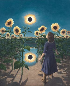 Rob Gonsalves: Eclipse Flower wall art