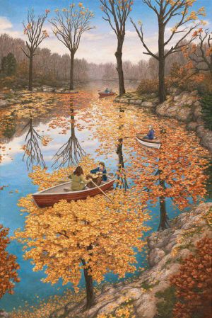 Fall Floating by Rob Gonsalves wall art