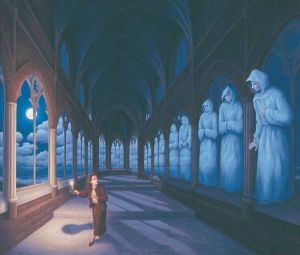 Rob Gonsalves: Enchanted Medieval Moonlight wall art