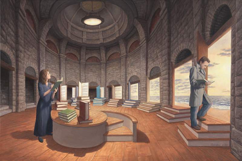 Rob Gonsalves: Space Between Words premium reproduction