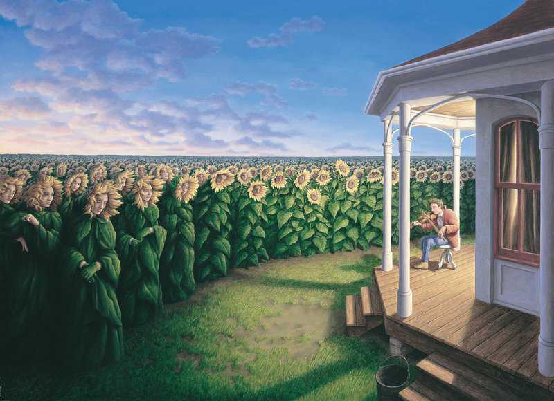 Rob Gonsalves: The Listening Fields premium reproduction