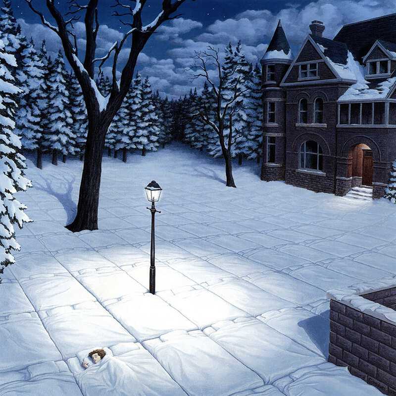 Rob Gonsalves: Winter Illusion premium reproduction