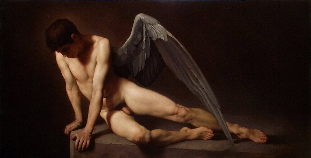 Roberto Ferri - Love Cries On The Tomb Of Psyche premium reproduction printed or painted