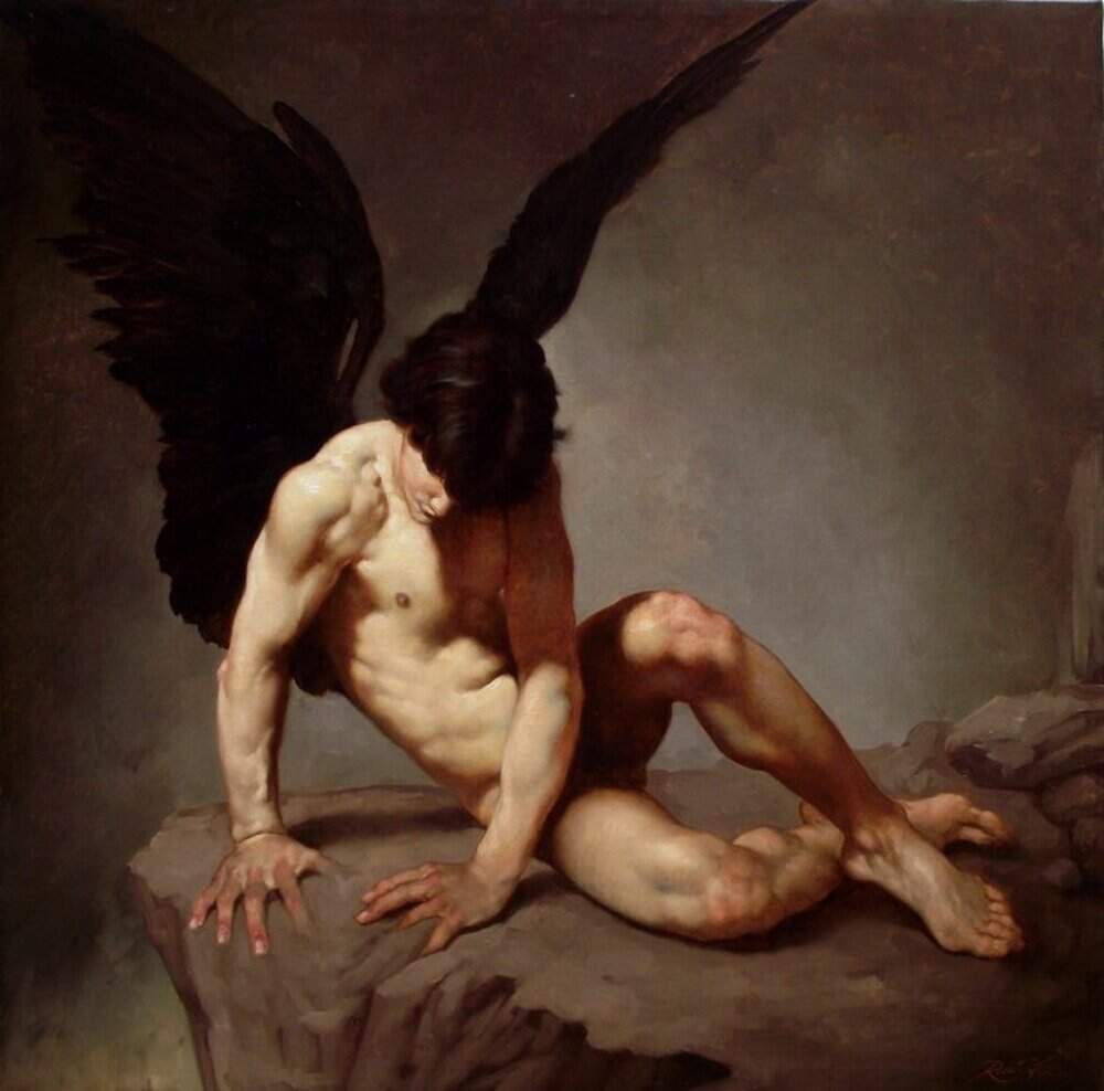 Roberto Ferri: Fallen Angel premium reproduction printed or painted