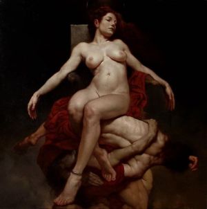 Roberto Ferri - 'Ericto' Oil on Canvas, 2012 wall art