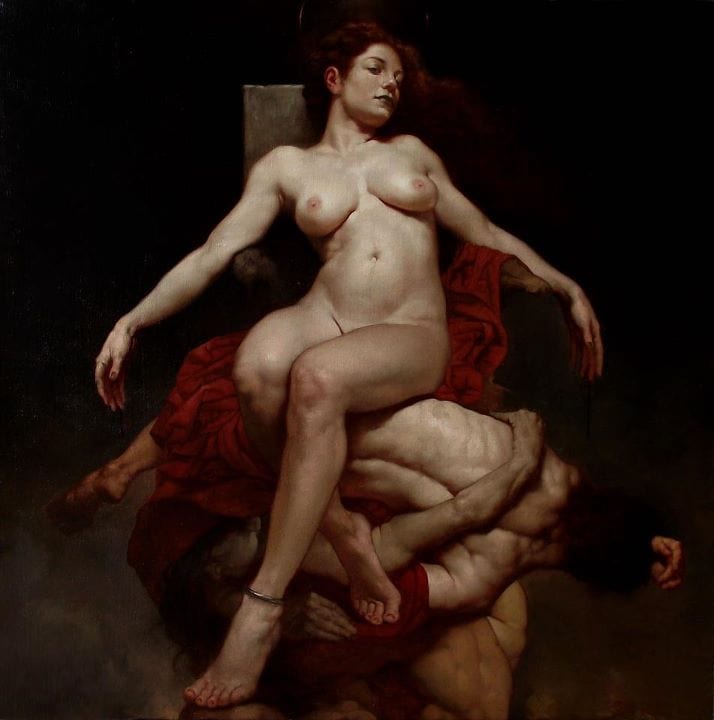 Roberto Ferri - 'Ericto' Oil on Canvas, 2012 premium reproduction
