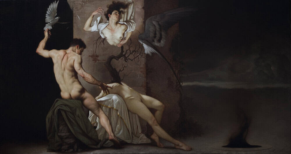 Roberto Ferri: Evocazione - Evocation premium reproduction printed or painted