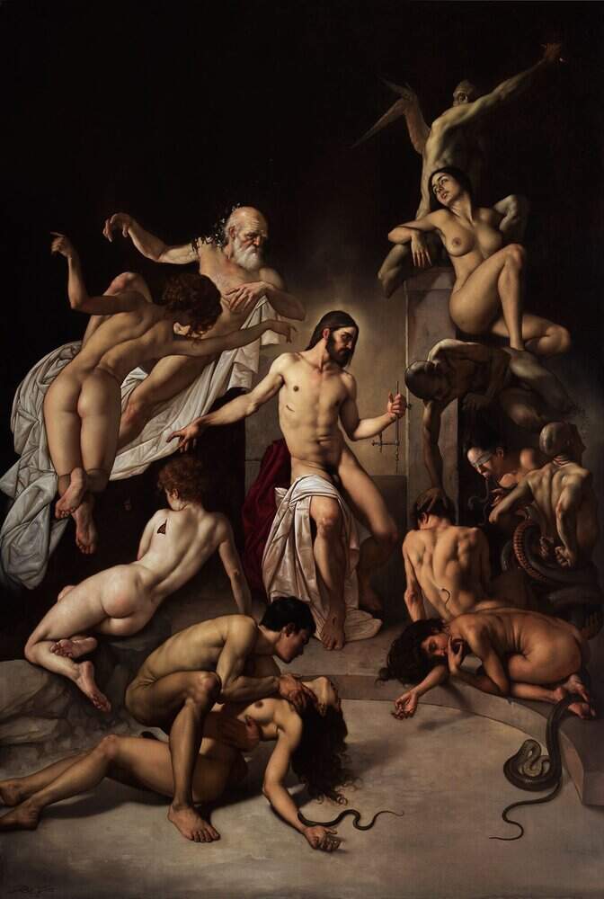 Roberto Ferri: Last Judgment premium reproduction printed or painted