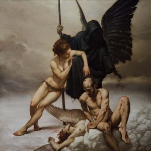 Roberto Ferri: The Angel, Death, and the Devil wall art