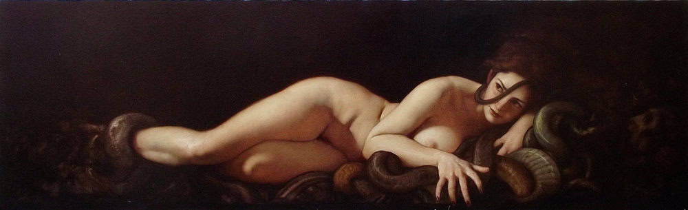 Roberto Ferri L Incantatrice Di Serpenti O Reptilarium - The Snake Enchantress