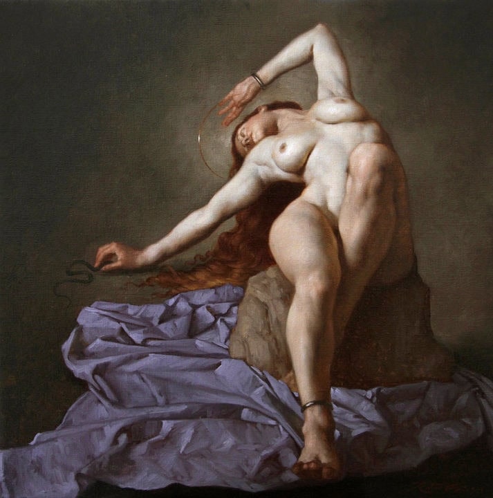 Roberto Ferri - Lamia, The Enigmatic Ghoul premium reproduction printed or painted
