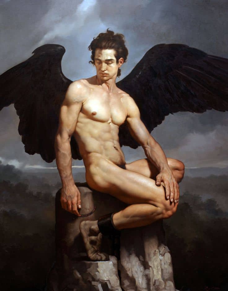 Roberto Ferri - Lucifer premium reproduction printed or painted