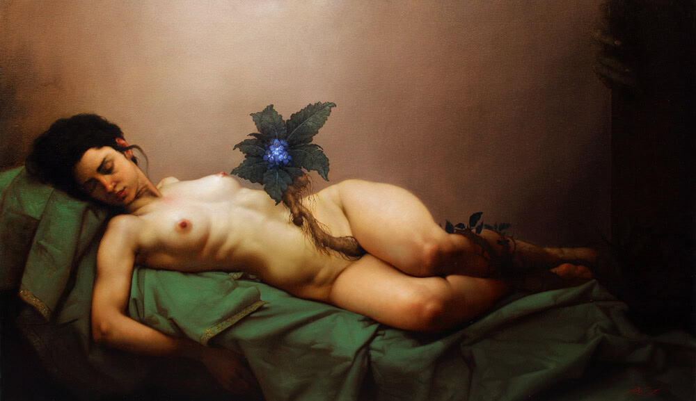 Roberto Ferri's The Mandrake - A Surreal Exploration premium reproduction printed or painted