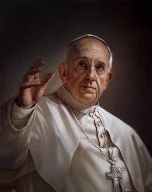 Roberto Ferri: Portrait of Pope Francis wall art