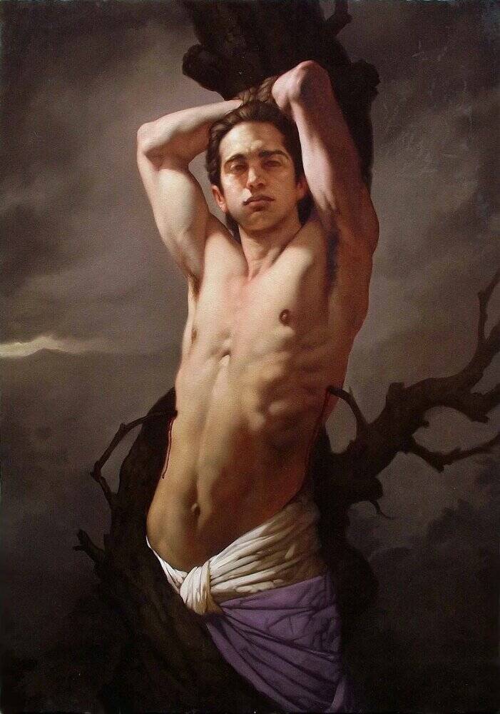 Roberto Ferri - Saint Sebastian premium reproduction printed or painted