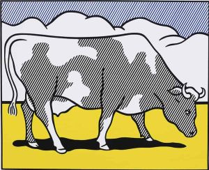 Roy Lichtenstein Triptych Cow Going Abstract - Part 1 wall art