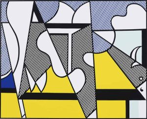 Roy Lichtenstein Triptych Cow Going Abstract - Part 2 wall art