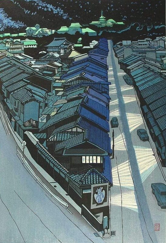 Sekino Junichiro: Night in Kyoto, 1980 premium reproduction