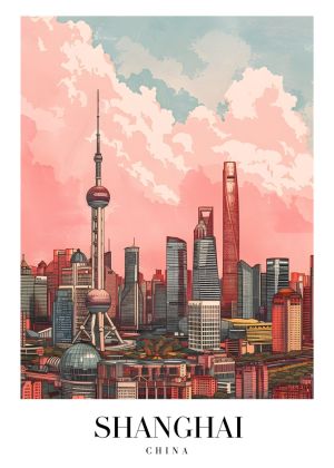 Captivating Skyline of Shanghai, China wall art