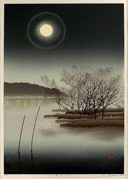 Shufu Miyamoto: Moonlit Landscape premium reproduction