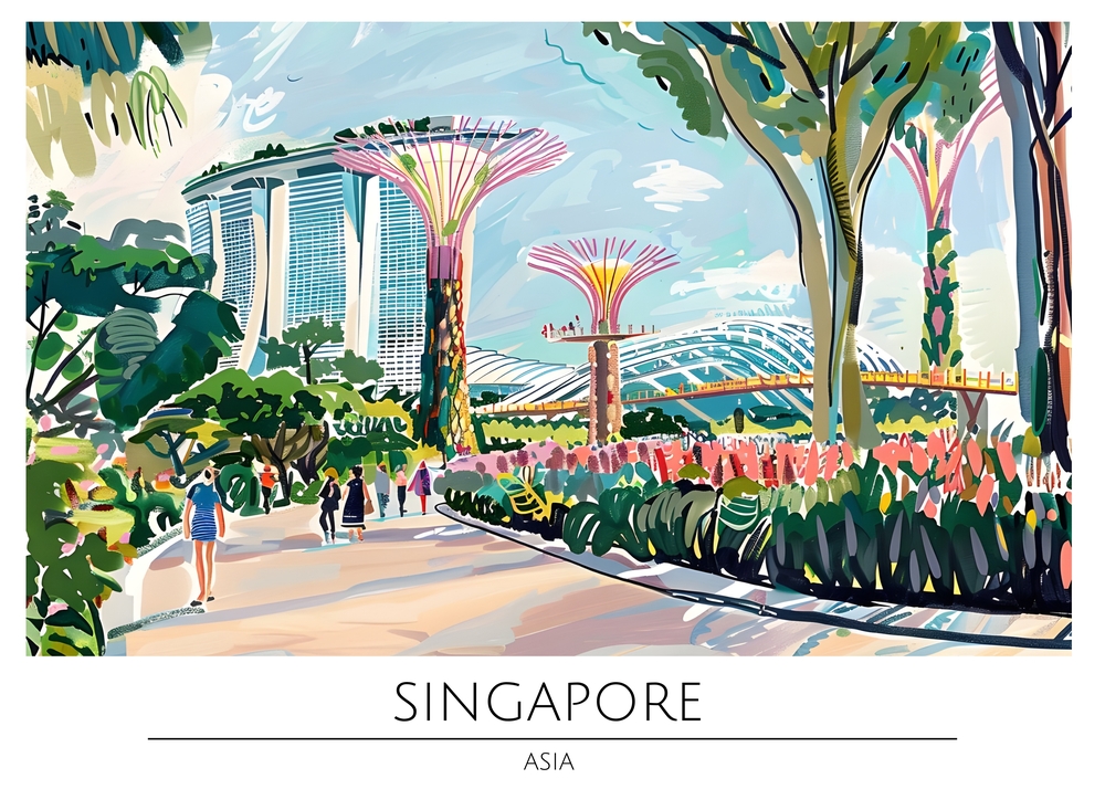 Gardens by the Bay: Singapore's Urban Oasis premium reproduction