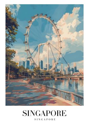Singapore Skyline: Artistic Reflections wall art