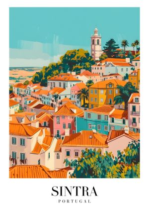 Colorful Charm of Sintra: A Portuguese Gem wall art