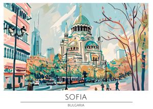 Vibrant Views of Sofia, Bulgaria wall art