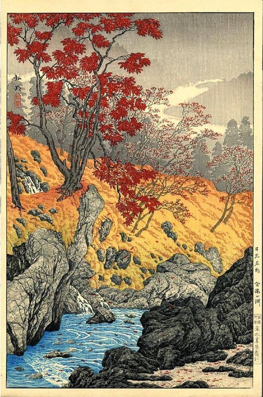 Takahashi Shotei: Nembutsu Pool in Nikko During Autumn premium reproduction