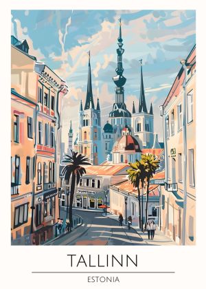 Charming Streets of Old Town Tallinn wall art
