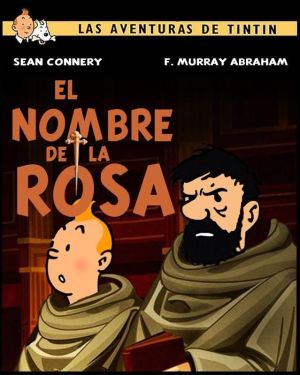 Tintin in 'The Name of the Rose' Mashup wall art
