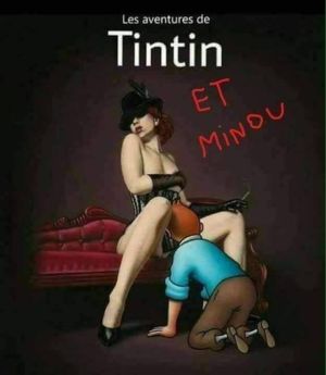 Tintin and Minou: A Surreal Encounter wall art
