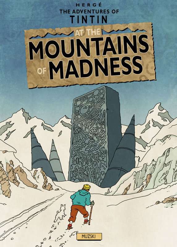 Tintin at the Mountains of Madness by Muzski premium reproduction