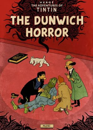 Tintin and The Dunwich Horror by Muzski wall art