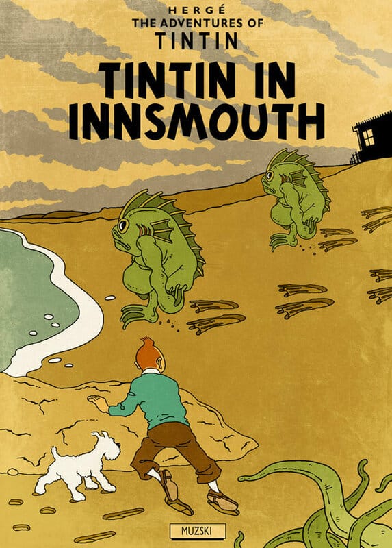 Tintin in Innsmouth by Muzski premium reproduction