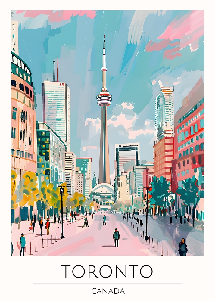 Vibrant Cityscape of Toronto premium reproduction