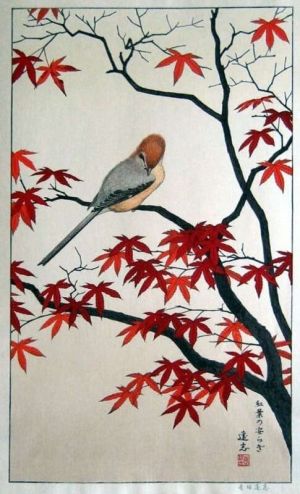Toshi Yoshida: Autumn Serenity of Red Maple, 1977 wall art