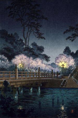 Tsuchiya Koitsu: Benkei Bridge at Night, 1933 wall art