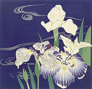 Tsukioka Kogyo: Irises in Bloom wall art