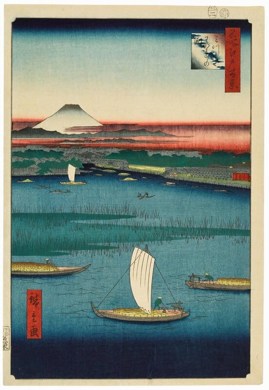 Utagawa Hiroshige - Edo Period Landscape, 1857 premium reproduction