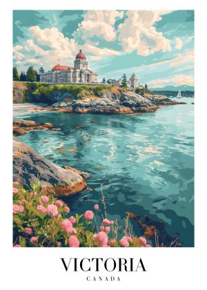 Scenic Coastal Beauty of Victoria, Canada wall art