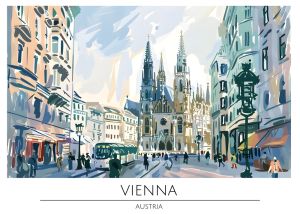 Vibrant Vienna: A Cityscape Masterpiece wall art