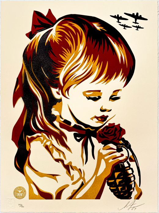 Childhood Contrast: Innocence and War premium reproduction
