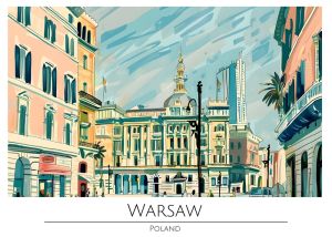 Vibrant Architecture of Warsaw: A Modern Perspective wall art