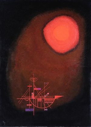 Wassily Kandinsky: Red Sun and Ship (1925) wall art