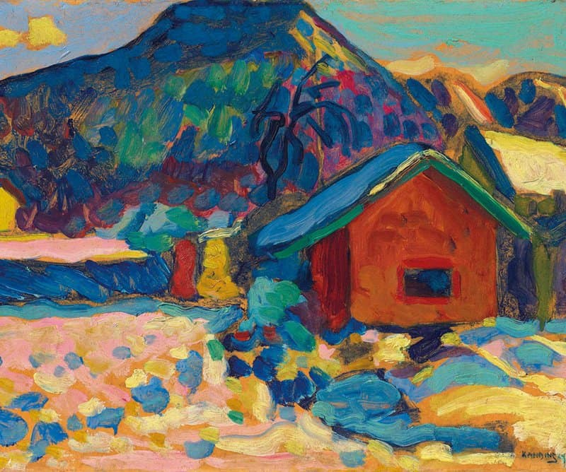 Wassily Kandinsky Winterstudie Mit Berg 1908